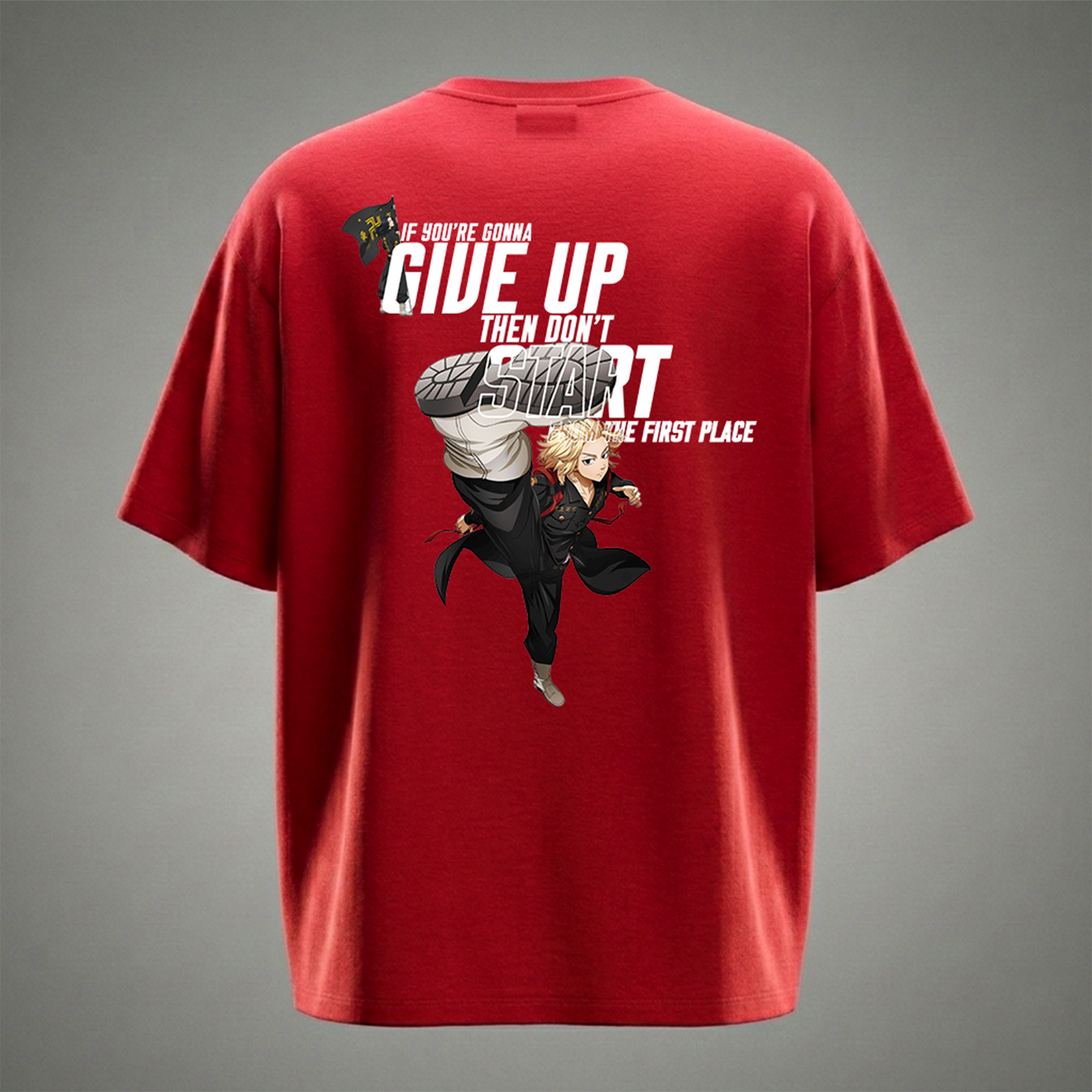 Tokyo Revengers “Never Give Up” Oversized Tee