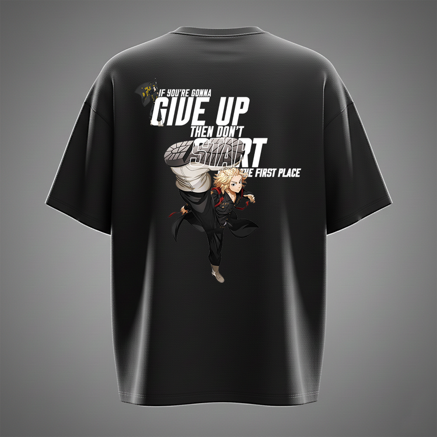 Tokyo Revengers “Never Give Up” Oversized Tee