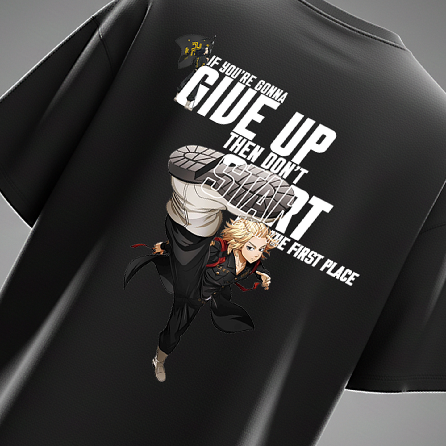Tokyo Revengers “Never Give Up” Oversized Tee